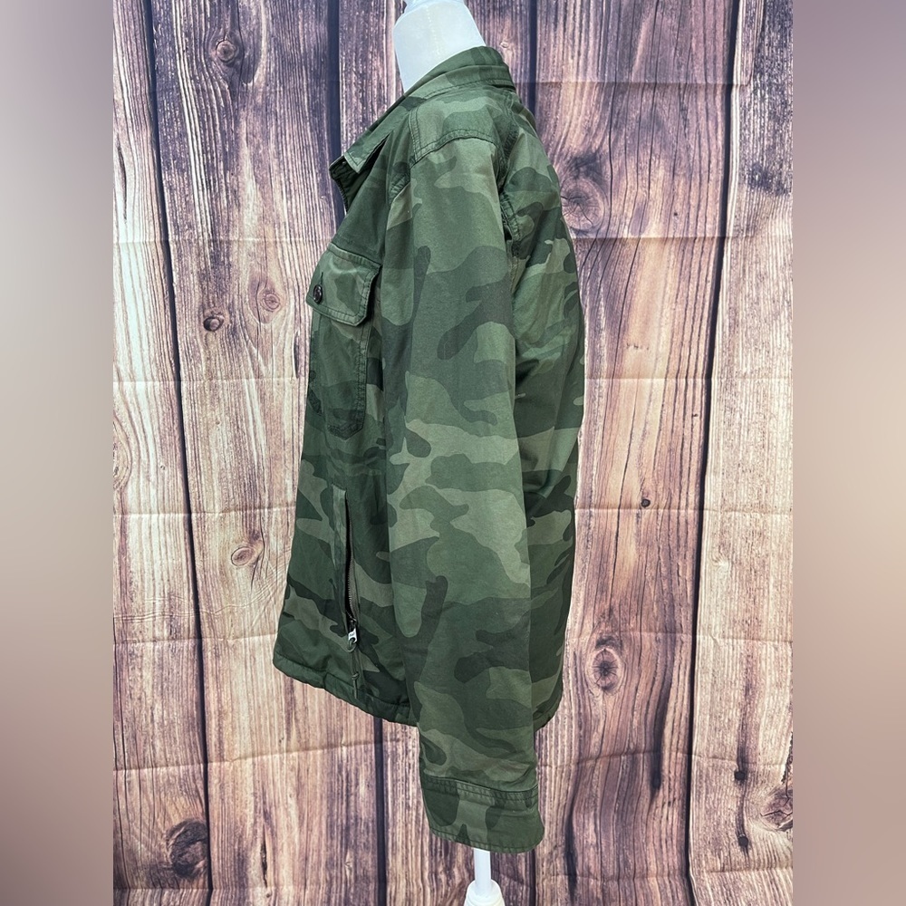 Abercrombie & Fitch green camo button down jacket coat women’s size S - Picture 4 of 17